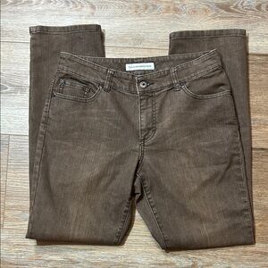 Crown Vintage Chocolate Brown Straight Jeans